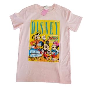 NWT Disney Mickey Mouse and Friends Shirt Women's Size XS Soft Pink